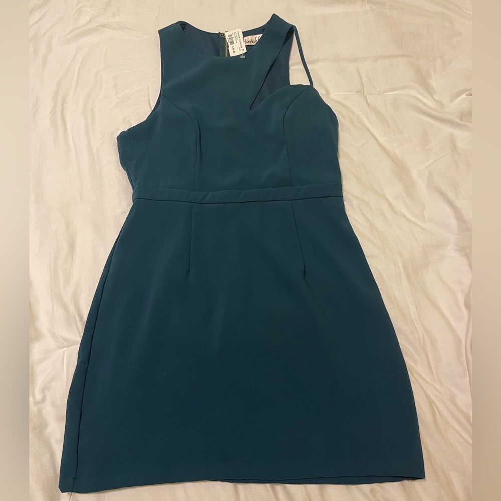 Hunter green mini dress, size L